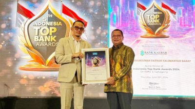 Kinerja Apik, Bank Kalbar Raid Awards 2024 dari The Iconomics Media