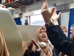 Viral, Emak-emak Bernyanyi Ganggu Penumpang di Kereta Api