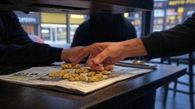 Gambar Ilustrasi - Transaksi emas ilegal di belakang warung kopi, Bengkel, hingga Toko Emas menjadi modus kamuflase jaringan mafia tambang di Kalbar untuk mengelabui Aparat hukum dan publik. (Dok.Faktakalbar.id)